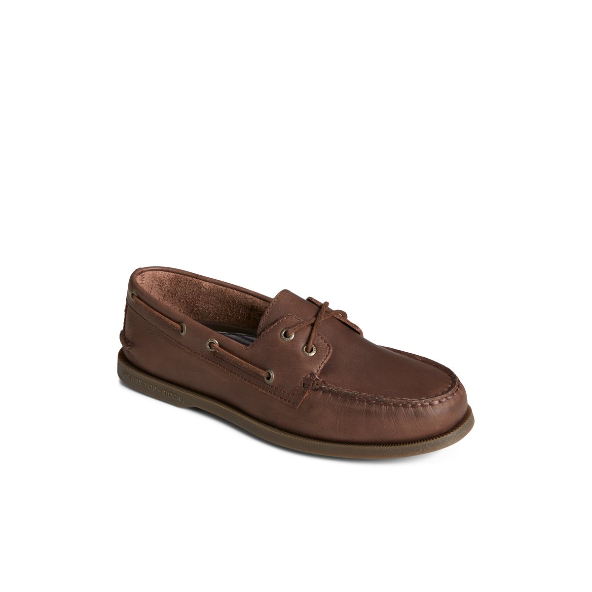 Authentic Original Cross Lace Boat Shoe Brown Men s Men Sperry US